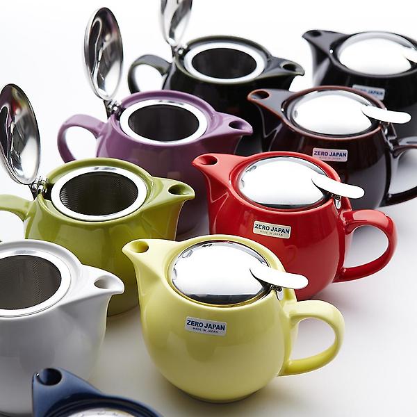  제로재팬 도자기 티포트 라운드 티팟세트 스텐 필터 차거름망 주전자