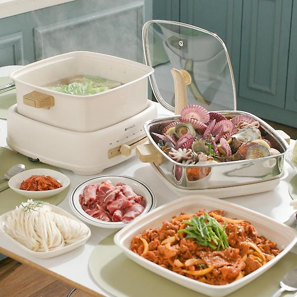  코슬리 사각 멀티쿠커 6L 스테인리스 찜기 간편세척