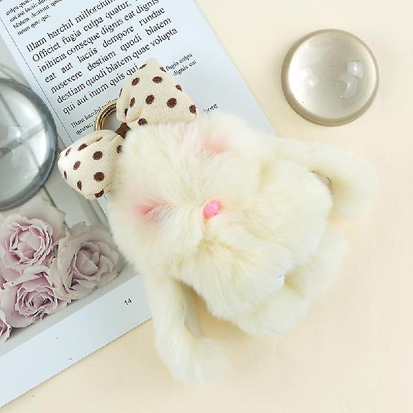  왕리본 토끼 털키링