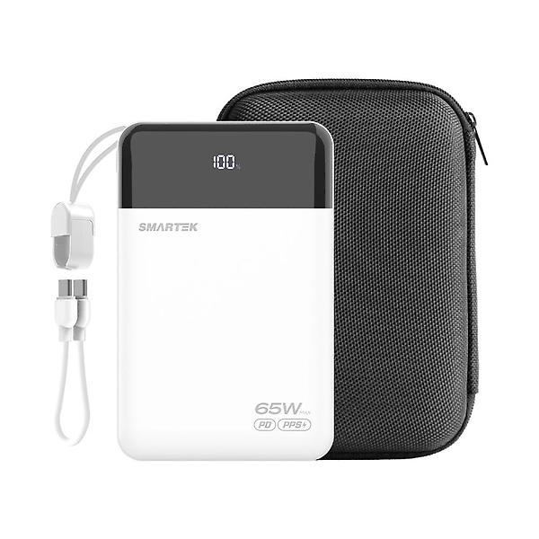  스마텍 65W 초고속 대용량 3포트 보조배터리 20,000 PD PPS 노트북 충전 STPB-Q65W20