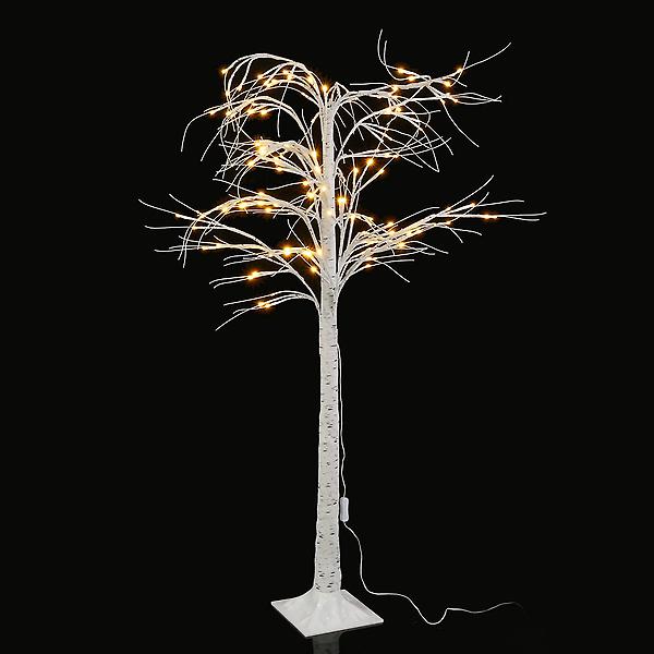  1.2M 자작나무 LED 무드등 / USB 장스탠드 나무등