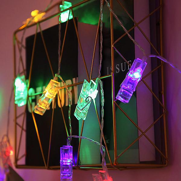  20구 LED 클립 집게 전구(3M) (컬러) (점멸) 줄조명