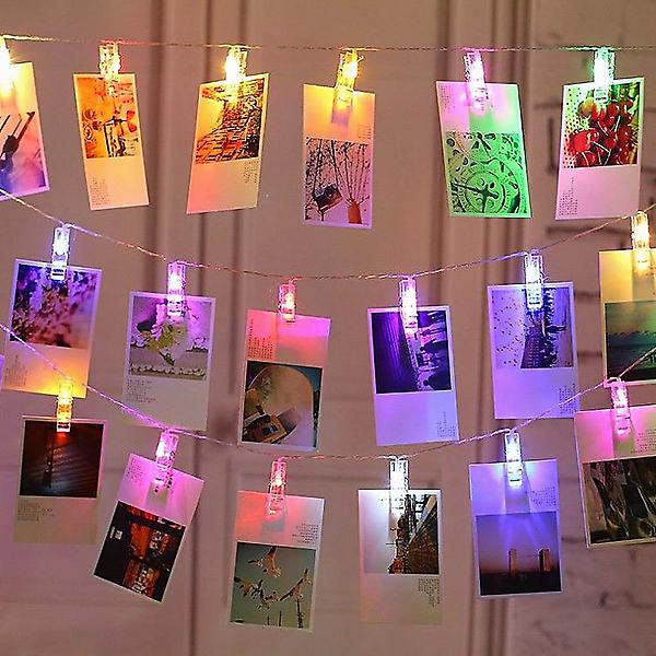  20구 LED 클립 집게 전구(3M) (컬러) (점멸) 줄조명