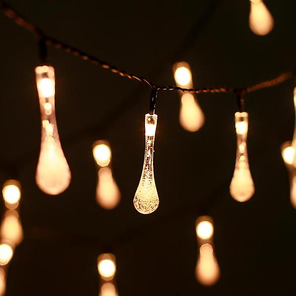  [도토로] 태양광 LED 20구 물방울 가랜드 전구(3m) 루프탑조명