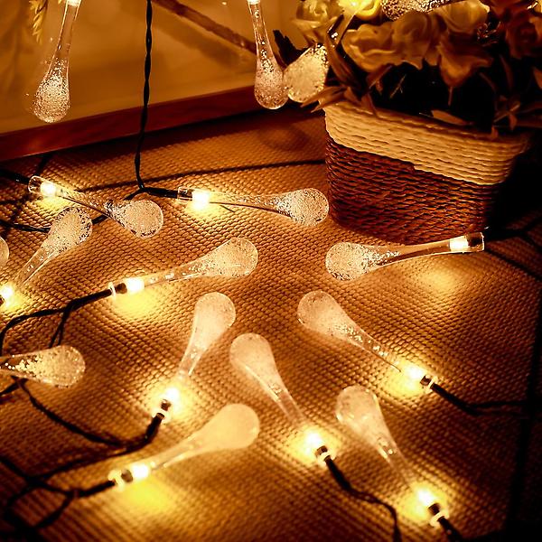  [도토로] 태양광 LED 20구 물방울 가랜드 전구(3m) 루프탑조명