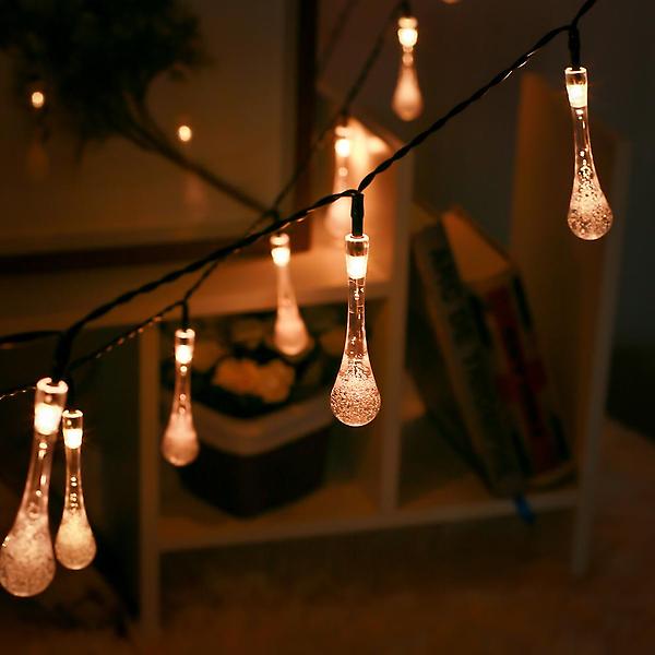  [도토로] 태양광 LED 20구 물방울 가랜드 전구(3m) 루프탑조명