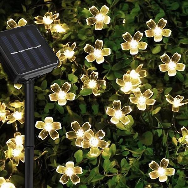  [도토로] 태양광 LED 20구 플라워 가랜드 전구 이벤트조명 웜색