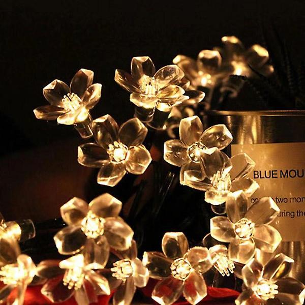  [도토로] 태양광 LED 20구 플라워 가랜드 전구 이벤트조명 웜색
