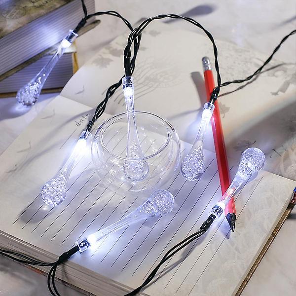  [도토로] 태양광 LED 20구 물방울 가랜드 전구 태양광충전 데코