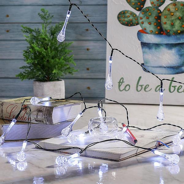  [도토로] 태양광 LED 20구 물방울 가랜드 전구 태양광충전 데코