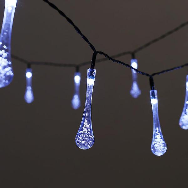  [도토로] 태양광 LED 20구 물방울 가랜드 전구 태양광충전 데코