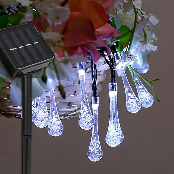  [도토로] 태양광 LED 20구 물방울 가랜드 전구 태양광충전 데코