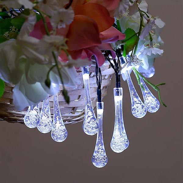  [도토로] 태양광 LED 20구 물방울 가랜드 전구 태양광충전 데코