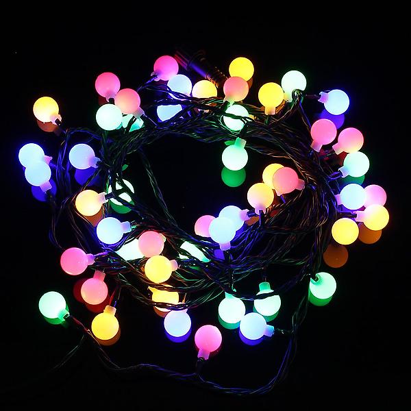  [은하수] 50구 녹색선 구슬 지니전구 칼라 5M 전원잭