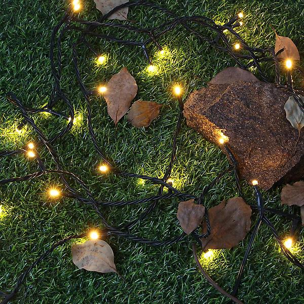  [도토로]태양광 50구 검정선 LED 웜색 전구 루프탑 야외장식