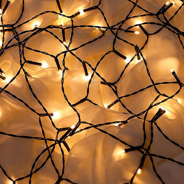  [도토로]태양광 50구 검정선 LED 웜색 전구 루프탑 야외장식