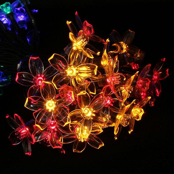  [도토로] 태양광 LED 50구 플라워 가랜드 전구 태양광충전