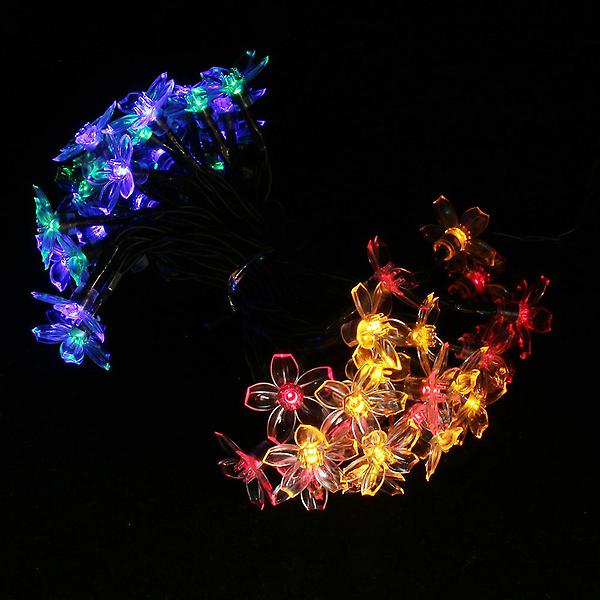  [도토로] 태양광 LED 50구 플라워 가랜드 전구 태양광충전