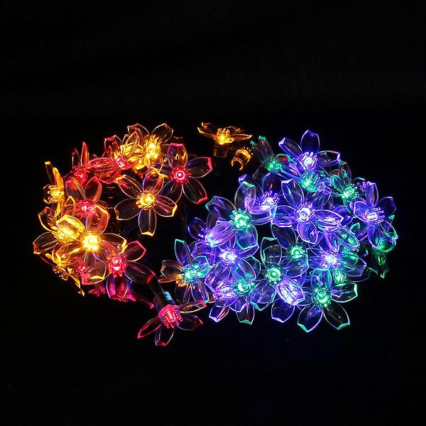  [도토로] 태양광 LED 50구 플라워 가랜드 전구 태양광충전