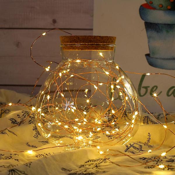  [도토로] 태양광 LED 300구 와이어 전구(30m) (웜색)캠핑조명