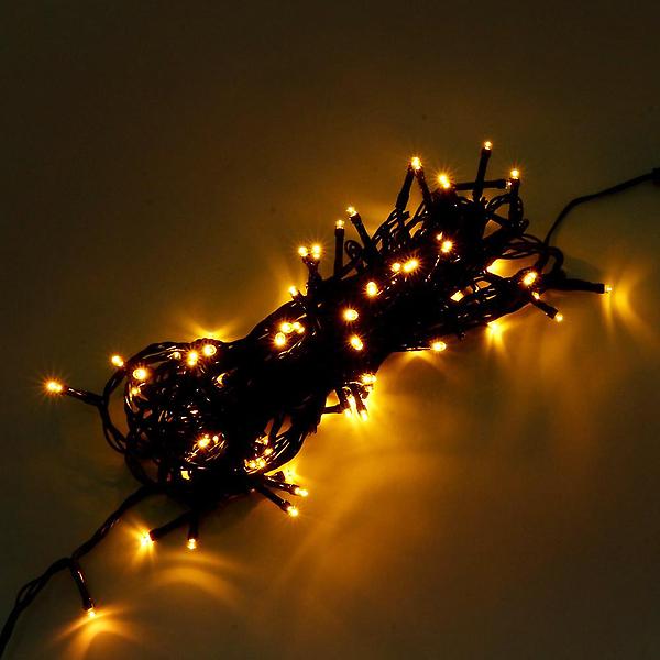  100구 녹색선 LED 전구/ 10M 웜색 연결형 트리전구