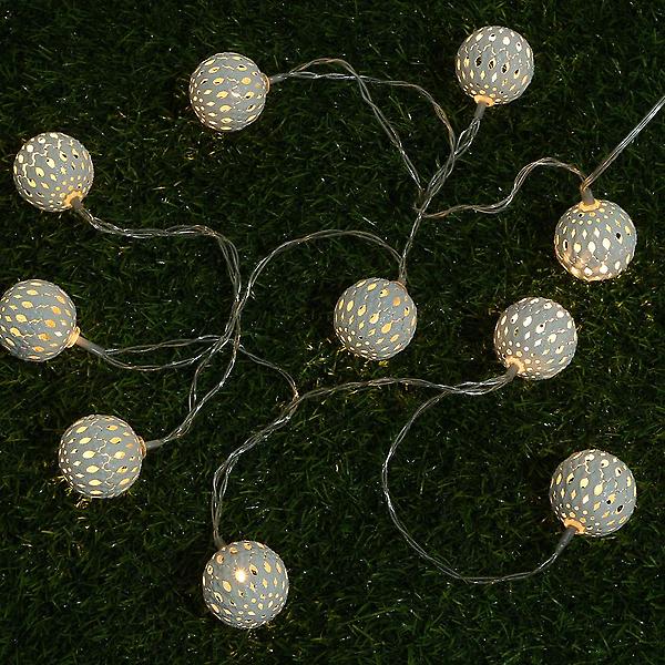  감성 10구 USB LED 화이트볼 가랜드 전구 줄조명