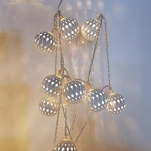  감성 10구 USB LED 화이트볼 가랜드 전구 줄조명