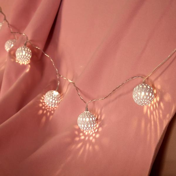  감성 10구 USB LED 화이트볼 가랜드 전구 줄조명