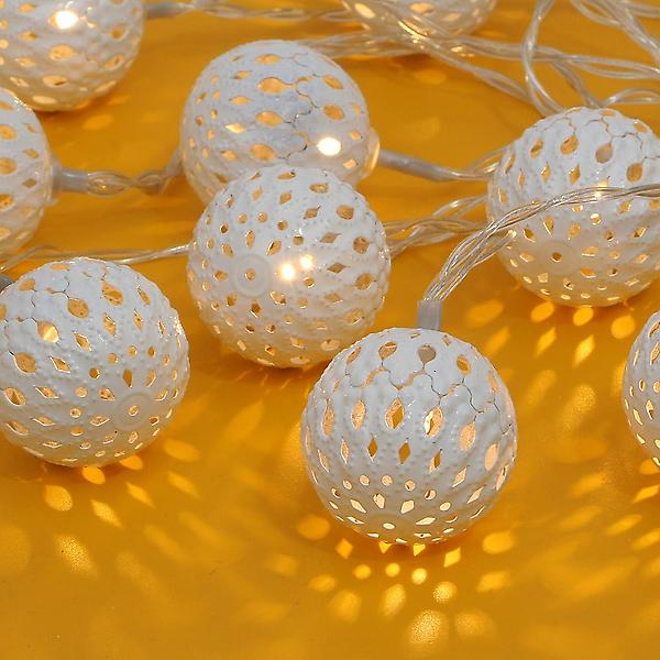  감성 10구 USB LED 화이트볼 가랜드 전구 줄조명