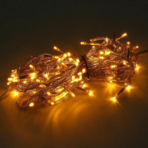  100구 투명선 LED 전구/ 10M 웜색 연결형 트리전구