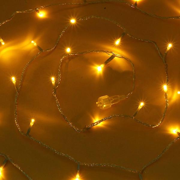  100구 투명선 LED 전구/ 10M 웜색 연결형 트리전구