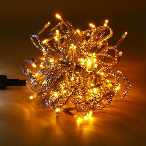  100구 투명선 LED 전구/ 10M 웜색 연결형 트리전구