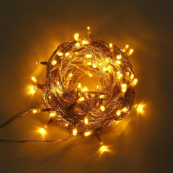  100구 투명선 LED 전구/ 10M 웜색 연결형 트리전구