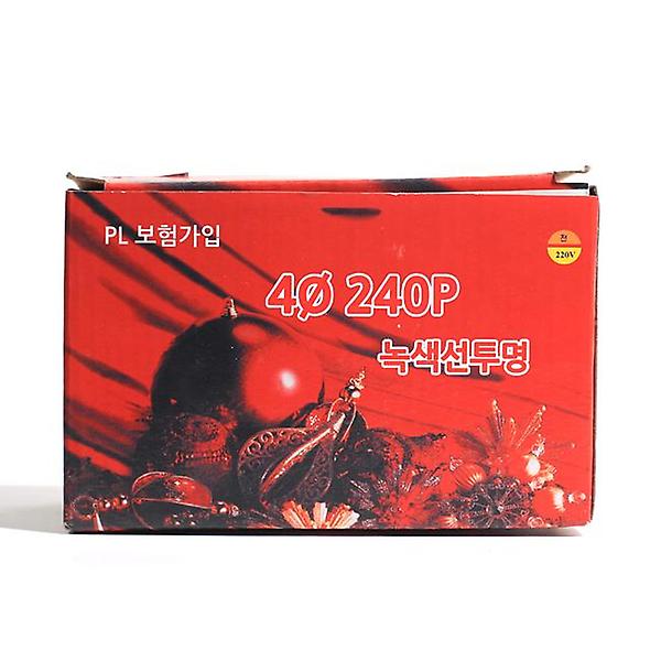  240구 녹색선 투명전구(14.4M) (점멸有)