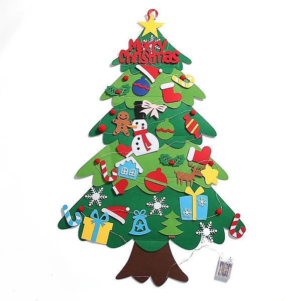  [도토로]DIY 펠트 크리스마스 벽트리(전구포함) (그린)