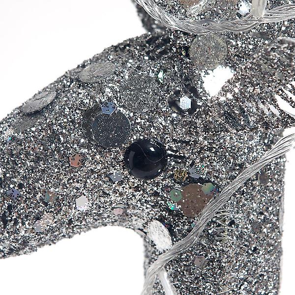  LED반짝이 실버 크리스마스 대형 사슴장식(70cm)