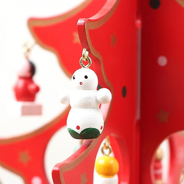  레드크리스마스 원목 미니트리/카페인테리어 탁상트리