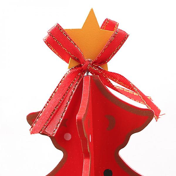  레드크리스마스 원목 미니트리/카페인테리어 탁상트리