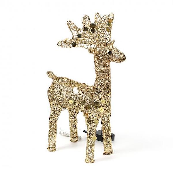  50cm LED 골드 반짝이 대형 크리스마스 사슴장식