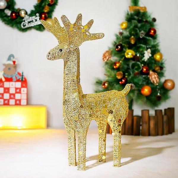  50cm LED 골드 반짝이 대형 크리스마스 사슴장식