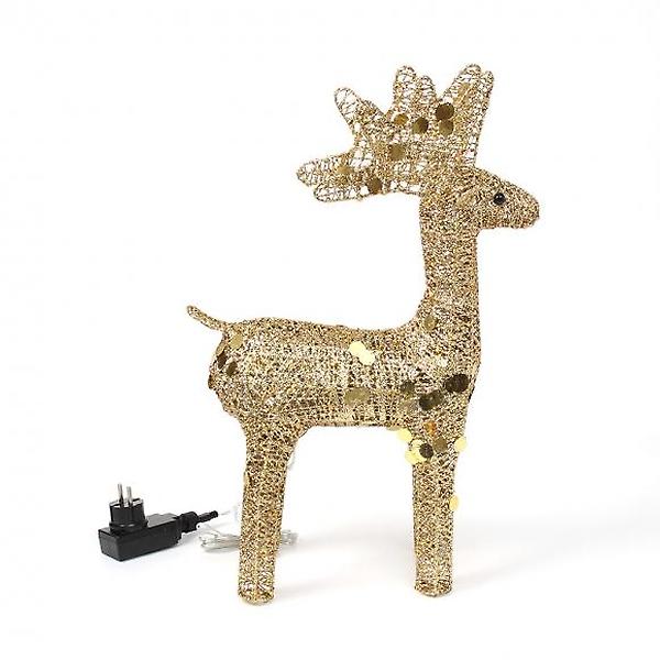  50cm LED 골드 반짝이 대형 크리스마스 사슴장식