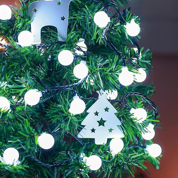  [은하수] 50구 녹색선 구슬 지니전구 백색(5M)LED전구