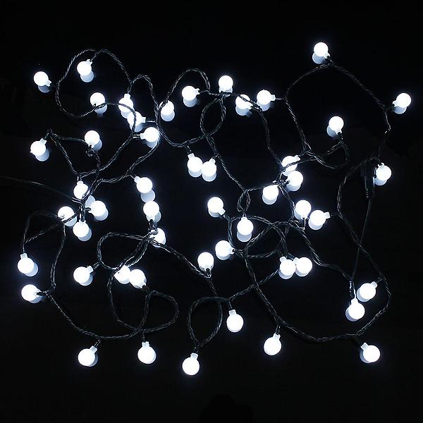  [은하수] 50구 녹색선 구슬 지니전구 백색(5M)LED전구