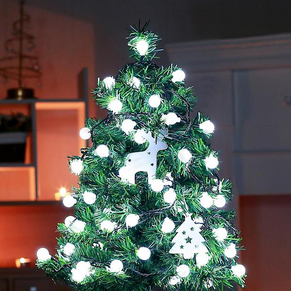  [은하수] 50구 녹색선 구슬 지니전구 백색(5M)LED전구