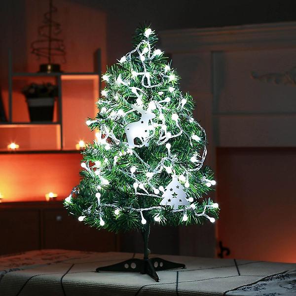  [은하수] 100구 투명선 LED 구슬 지니전구 백색(5M)