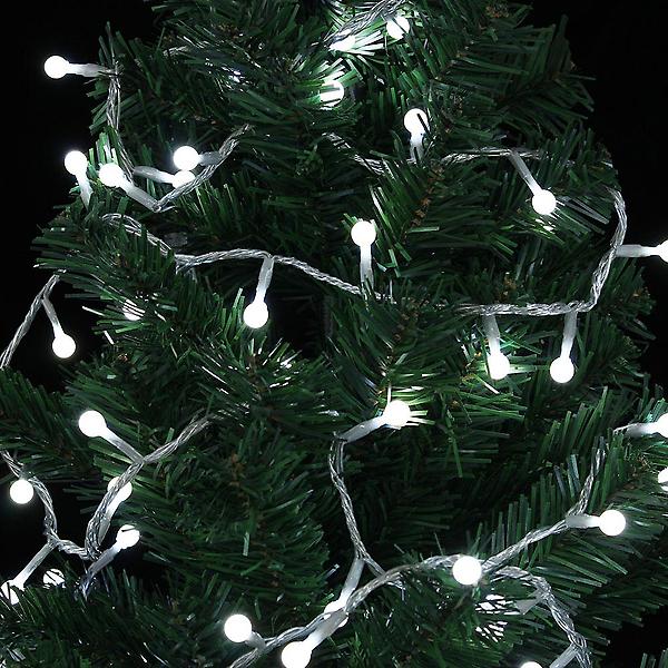  [은하수] 100구 투명선 LED 구슬 지니전구 백색(5M)