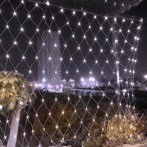  [은하수] 300구 녹색선 LED 그물네트 백색 지니전구