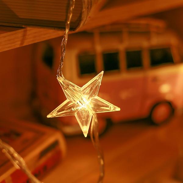  [은하수] 30구 투명선 LED 라인별 웜색전구 별조명