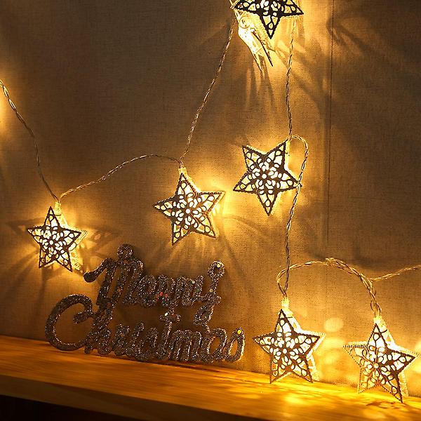  20구 화이트별 장식전구(3.3M)/ LED 와이어 줄조명