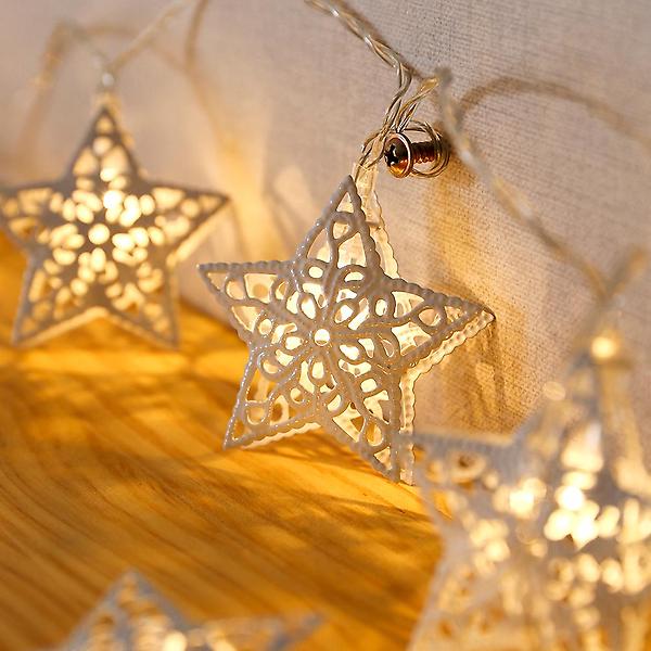  20구 화이트별 장식전구(3.3M)/ LED 와이어 줄조명